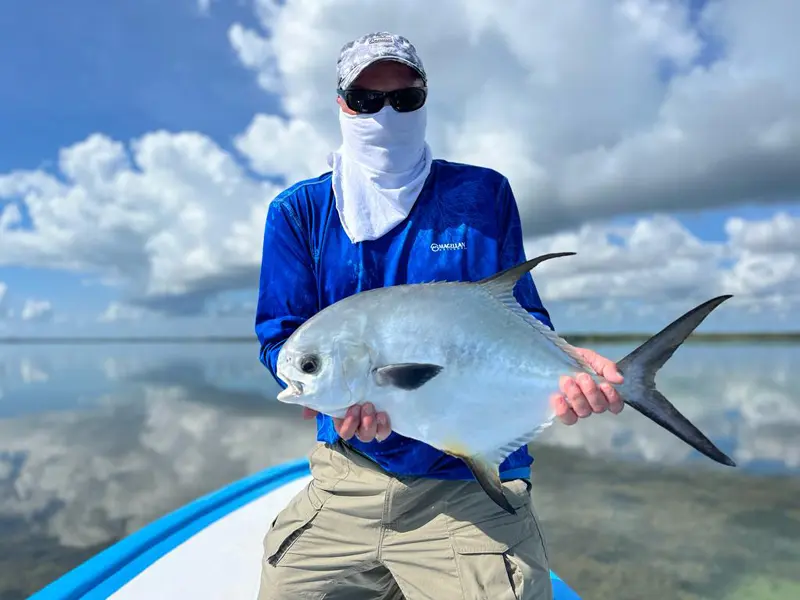 Permit caught on an Ascension Bay lodge trip
